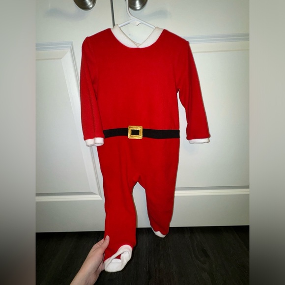 🎅 Santa Costume Onesie Pajama 18 months - 2T w Hat H&M Kids Baby Christmas Set - Picture 3 of 8